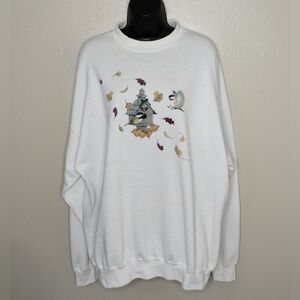 VINTAGE Endless Designs Women's 3XL Sweatshirt Grandmacore Grandma Cottage Bird